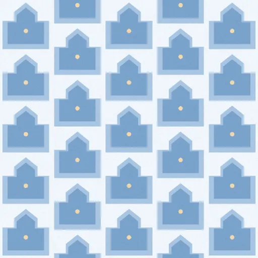 Fairfax Ziggurat Wallpaper in Sky Wash