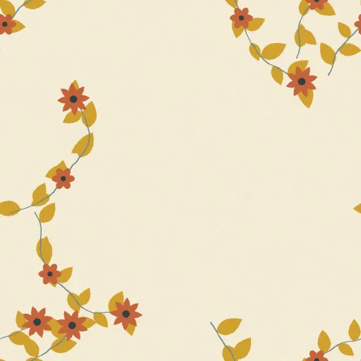 Heron Woodland Vine Wallpaper in Mustard Mid