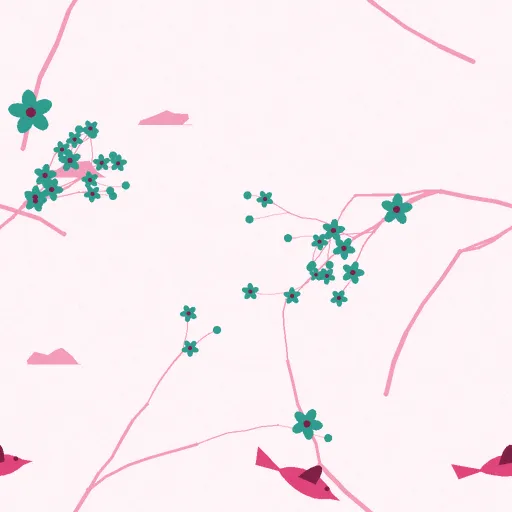 Dunmore Songbird Wallpaper in Fuchsia Pop