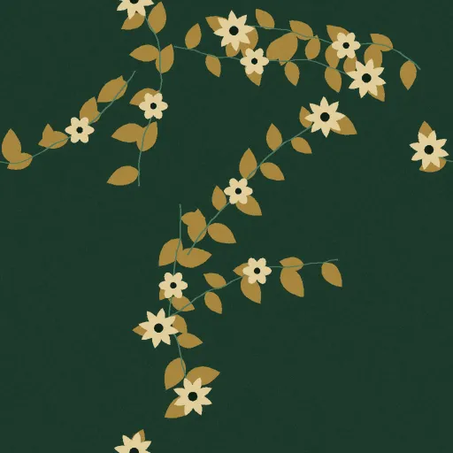 Lawson Woodland Vine Wallpaper in Bottle Green Brass