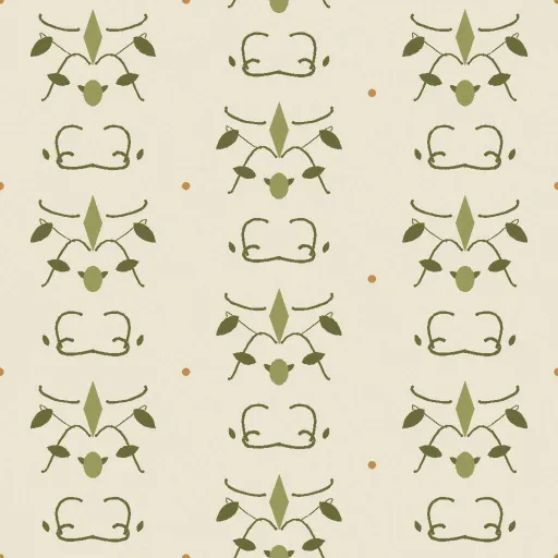Gresham Baroque Damask Wallpaper in Olive Grove
