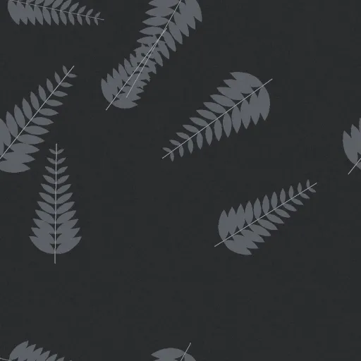 Thorne Fern Wallpaper in Charcoal Dusk