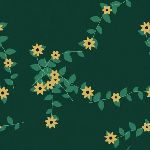 Sutton Woodland Vine Wallpaper in Emerald Gold