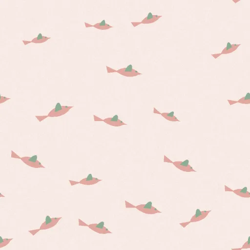 Ayles Flock of Birds Wallpaper in Blush Petal