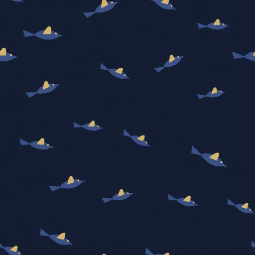 Salter Flock of Birds Wallpaper in Midnight Navy