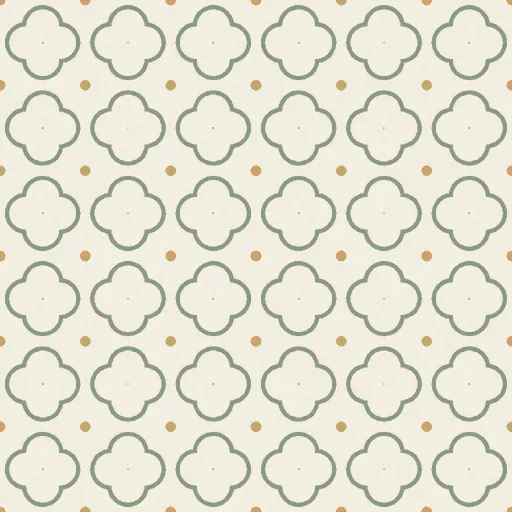 Mayfair Quatrefoil Wallpaper in Sage & Cream