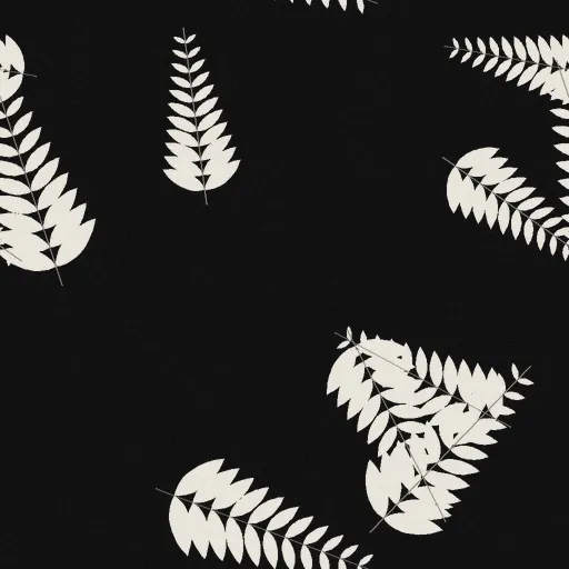Kerrigan Fern Wallpaper in Noir