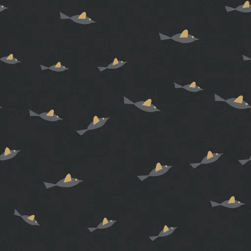 Holloway Flock of Birds Wallpaper in Charcoal Dusk