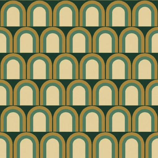 Pelham Arch Wallpaper in Bottle Green Brass