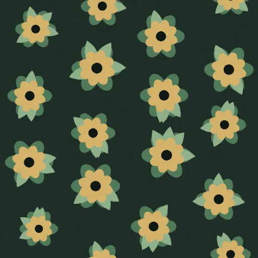 Beckett Blooms Wallpaper in Forest Night