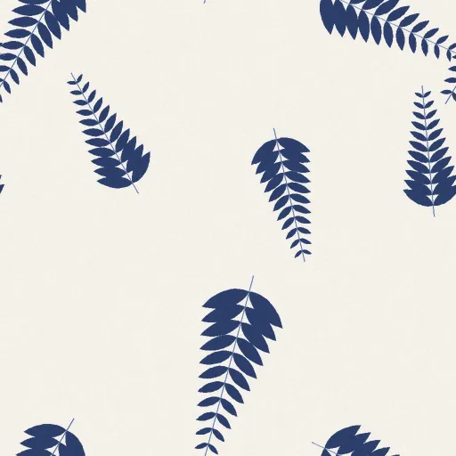 Ayles Fern Wallpaper in Indigo Ink