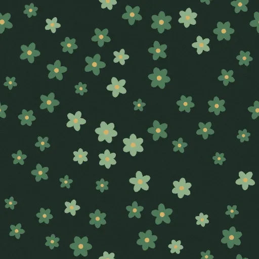 Baxter Ditsy Floral Wallpaper in Forest Night
