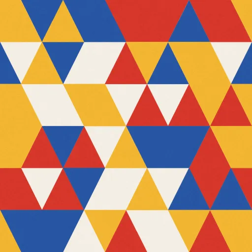 Denholm Triangle Wallpaper in Bauhaus Primary