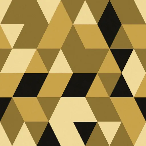 Beckett Triangle Wallpaper in Gilded Black