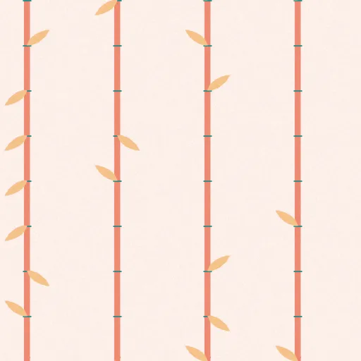 Hobart Bamboo Trellis Wallpaper in Coral Reef
