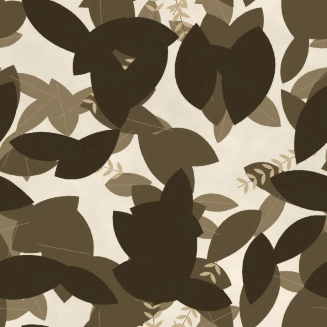 Eltham Wild Arbour Wallpaper in Sepia Herbarium
