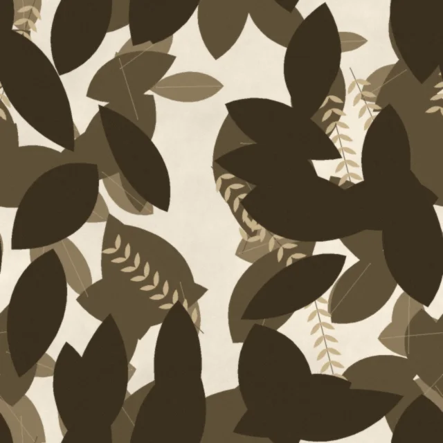 Arlington Orangery Leaves Wallpaper in Sepia Herbarium