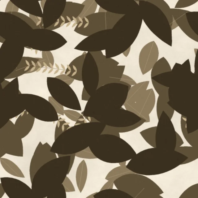 Tatton Fernery Mural Wallpaper in Sepia Herbarium