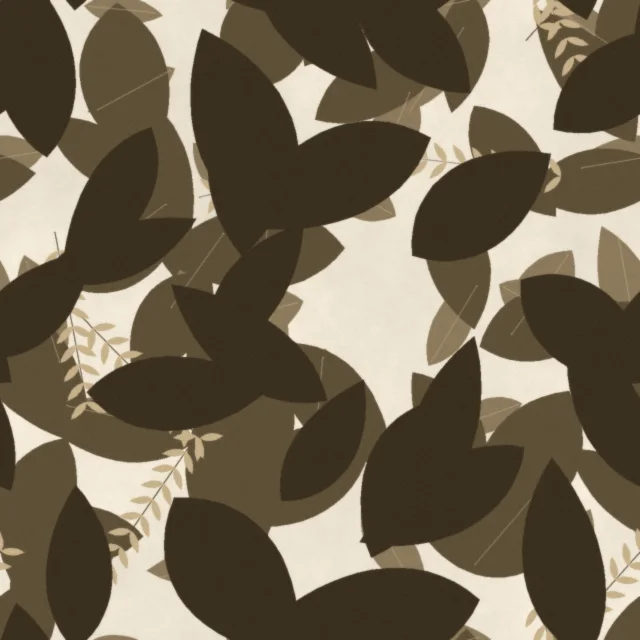 Saltram Kew Walk Foliage Wallpaper in Sepia Herbarium