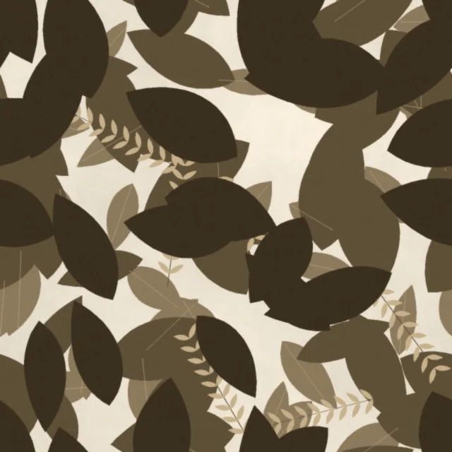 Ightham Fernery Mural Wallpaper in Sepia Herbarium