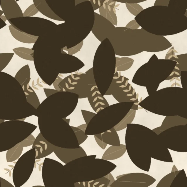 Hatchlands Kew Walk Foliage Wallpaper in Sepia Herbarium